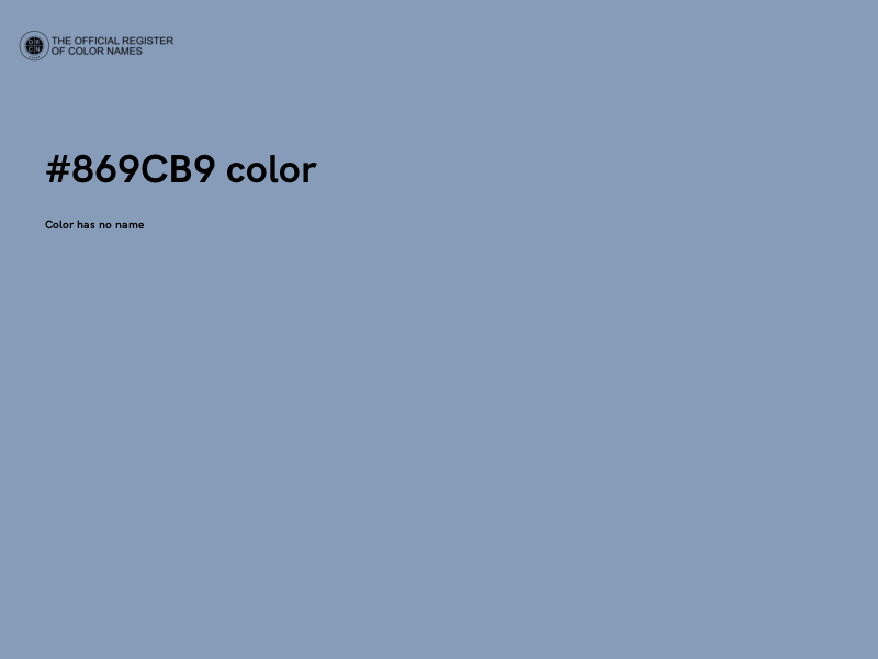 #869CB9 color image
