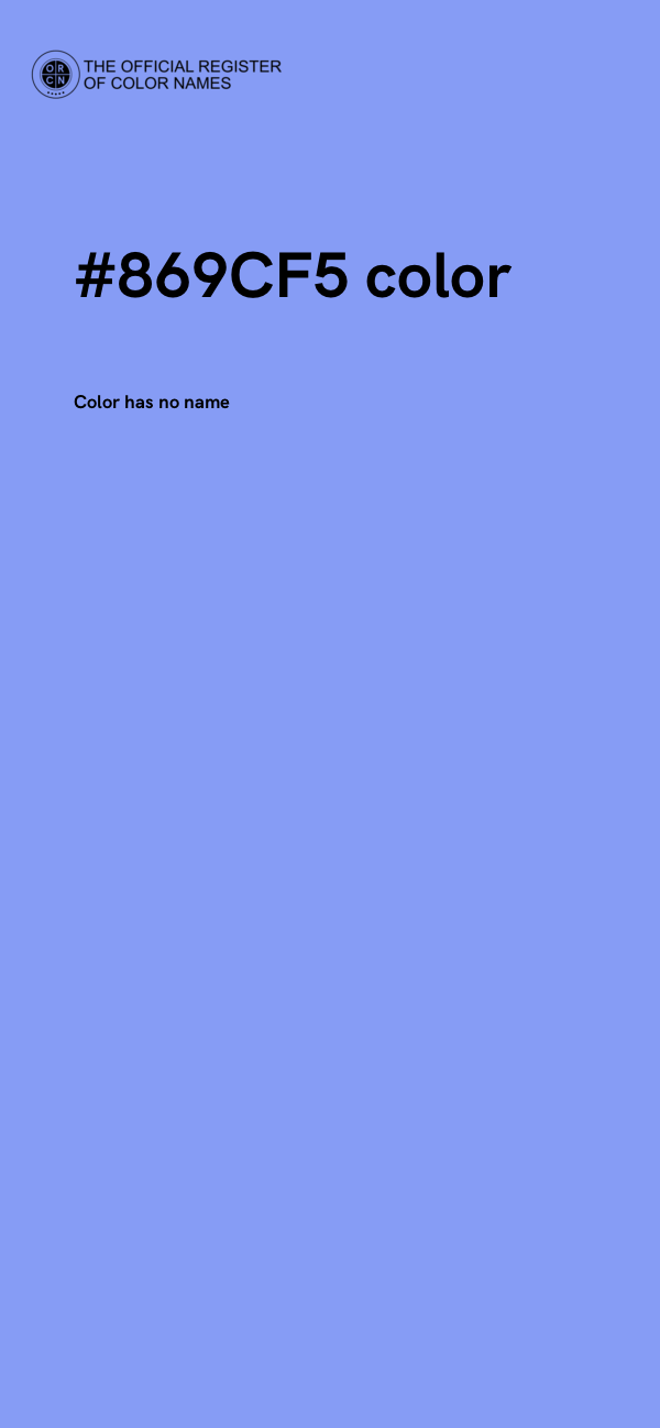 #869CF5 color image