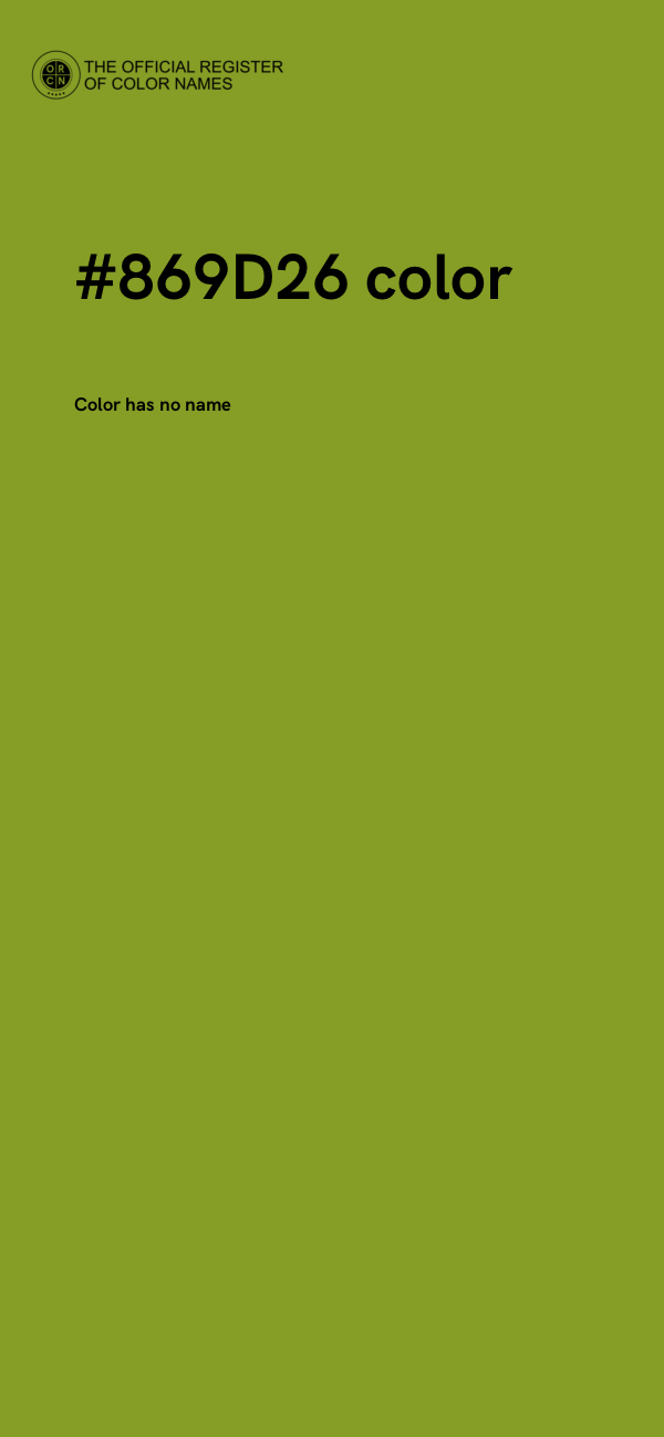 #869D26 color image