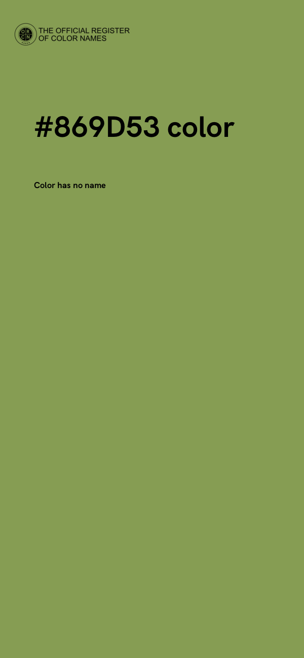 #869D53 color image