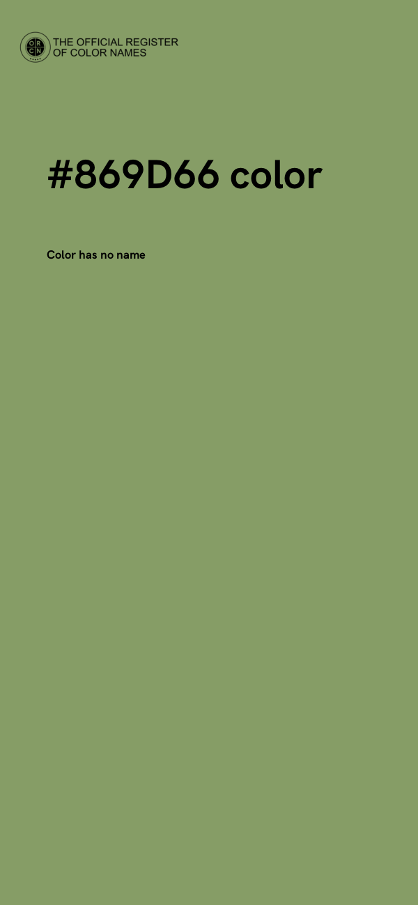 #869D66 color image