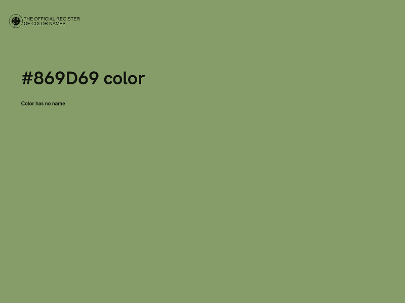 #869D69 color image