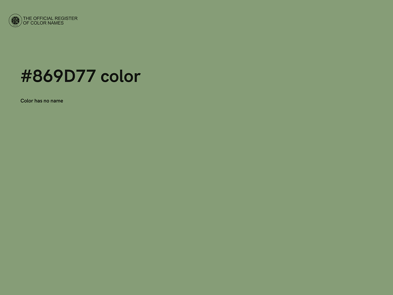 #869D77 color image