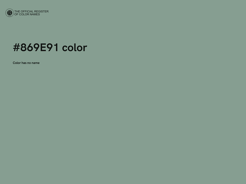 #869E91 color image