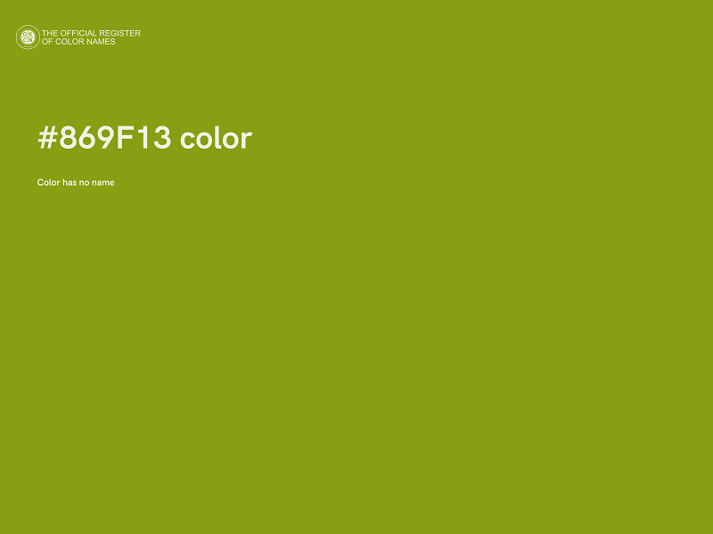 #869F13 color image