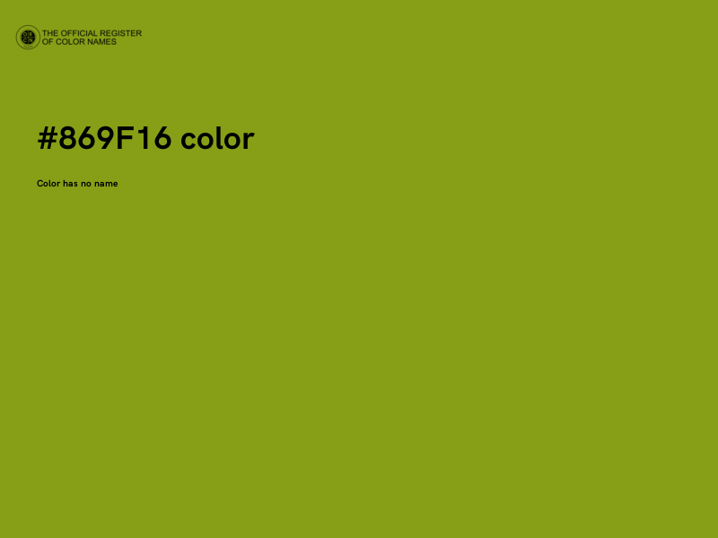 #869F16 color image