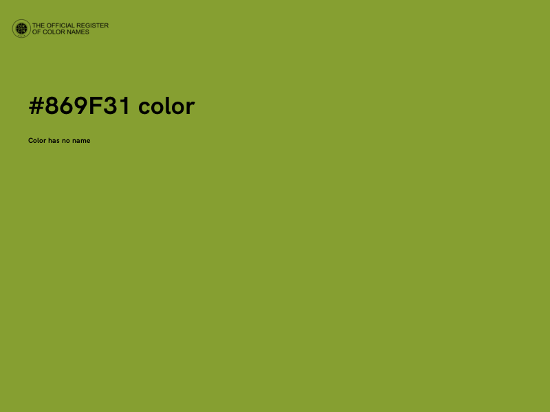 #869F31 color image