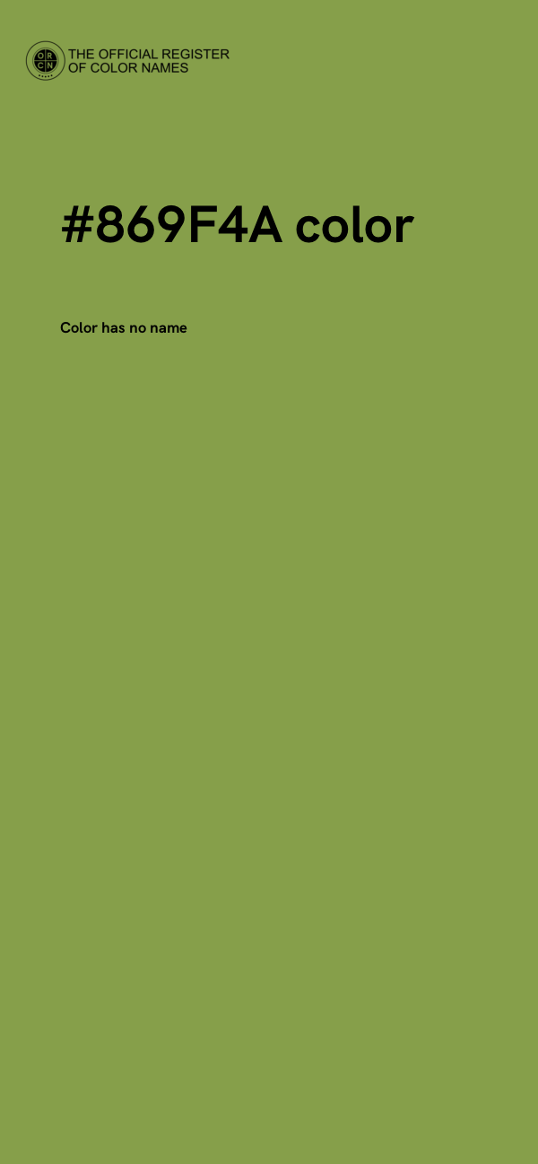 #869F4A color image