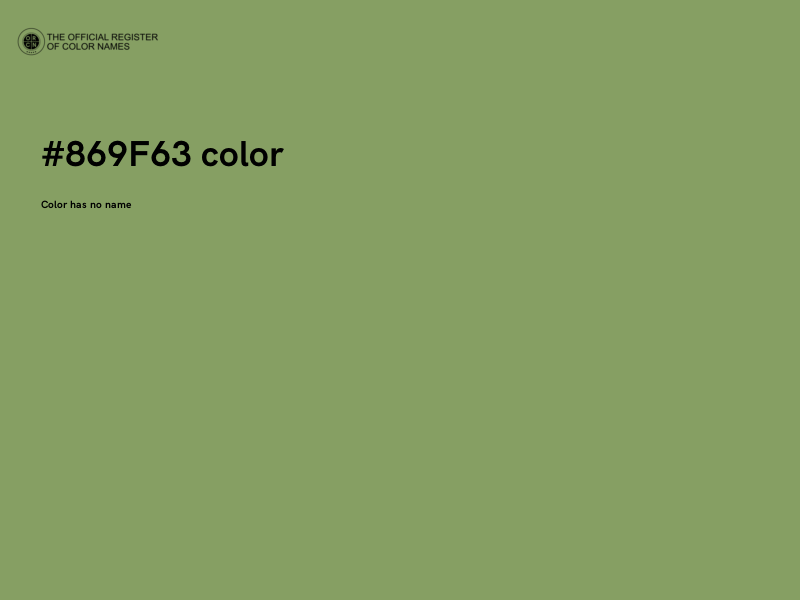#869F63 color image