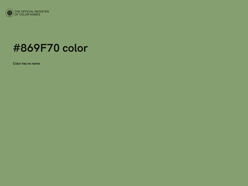 #869F70 color image