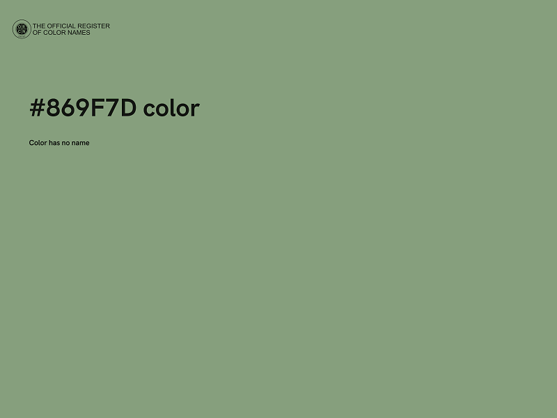 #869F7D color image