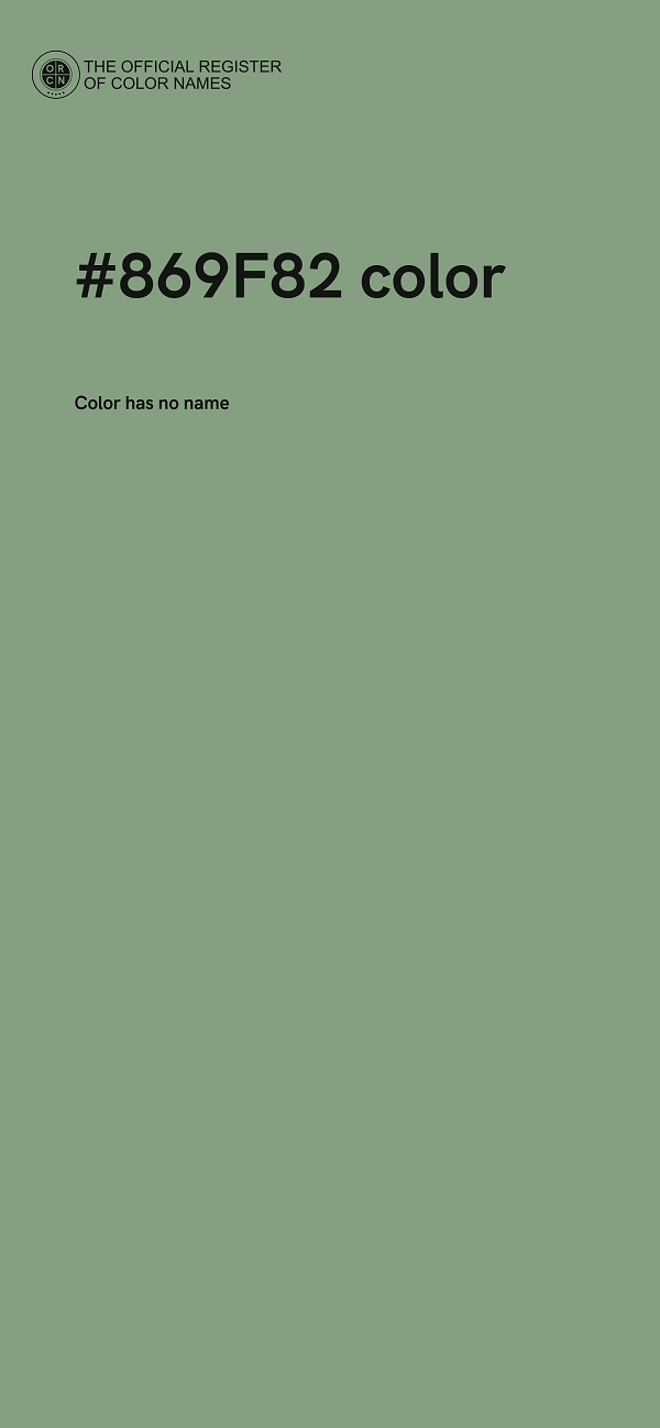 #869F82 color image