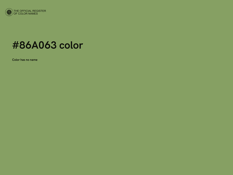 #86A063 color image