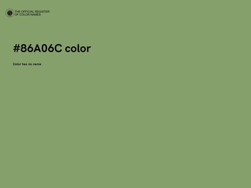 #86A06C color image