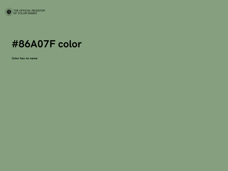 #86A07F color image