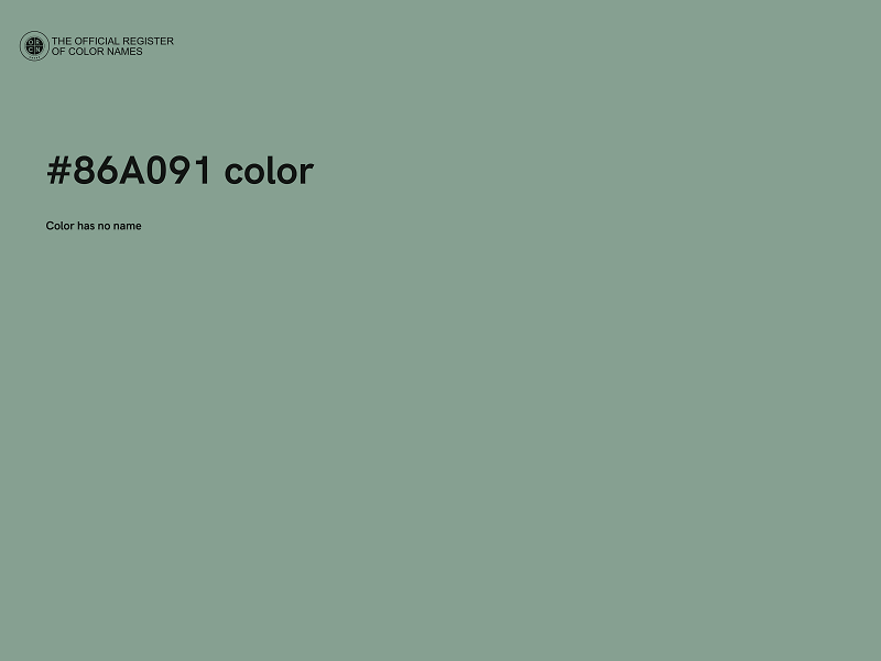 #86A091 color image