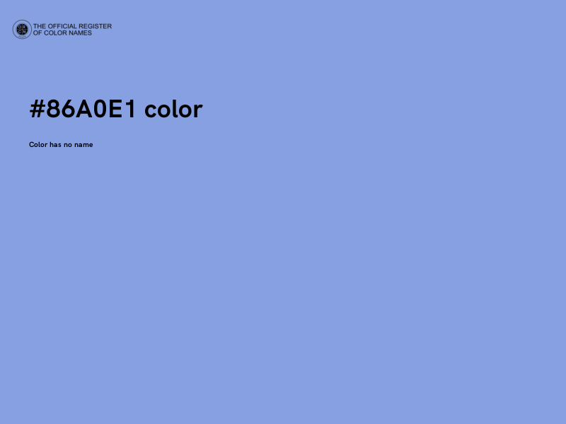 #86A0E1 color image