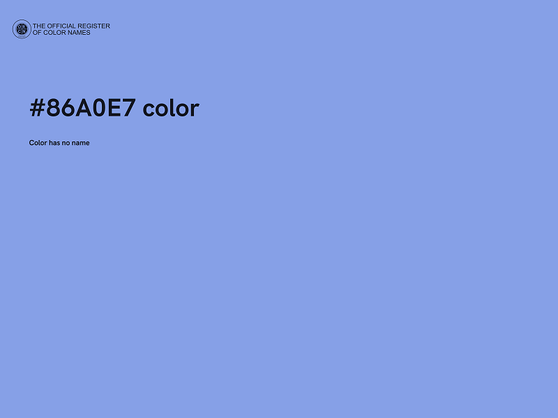 #86A0E7 color image