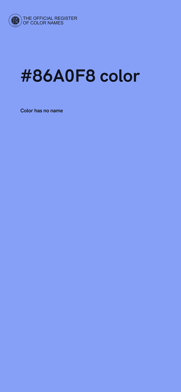 #86A0F8 color image