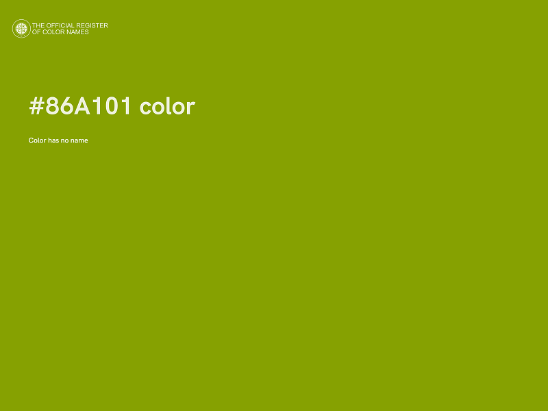 #86A101 color image