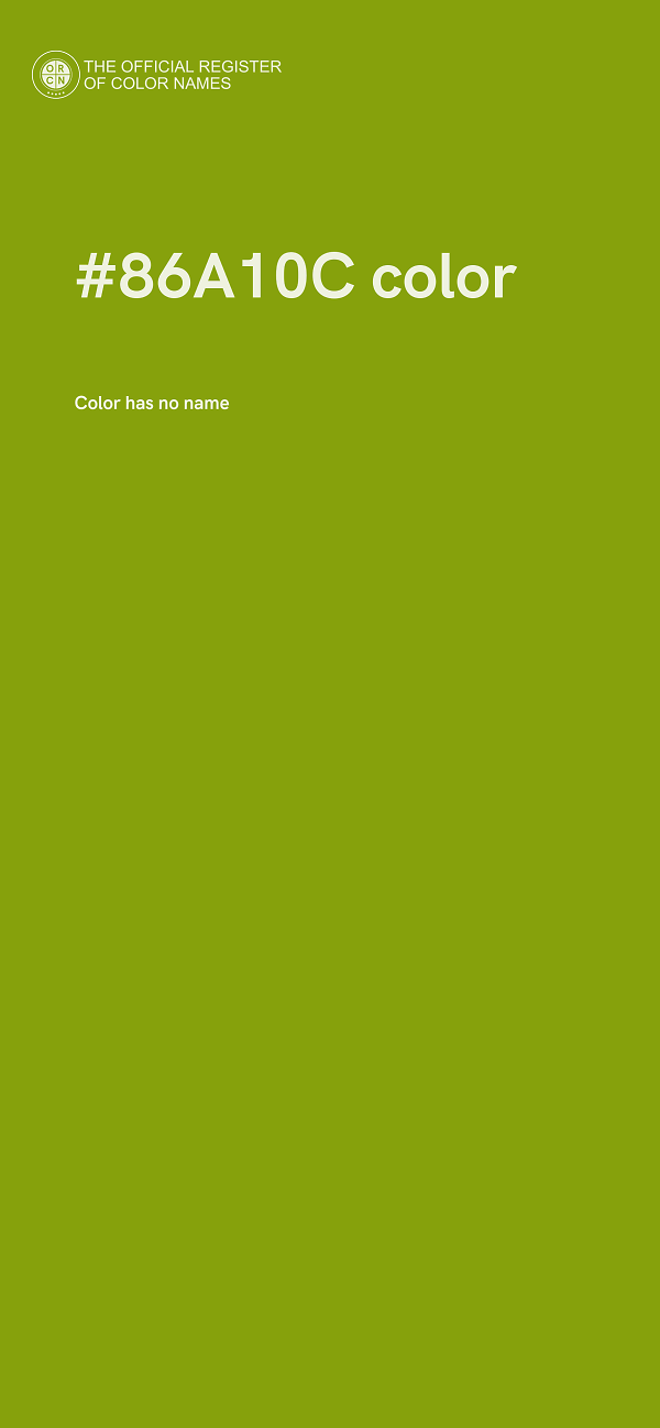 #86A10C color image