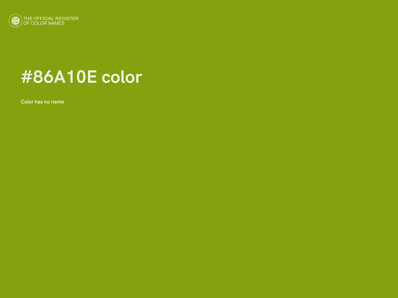 #86A10E color image