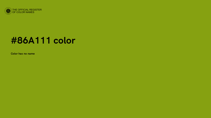 #86A111 color image