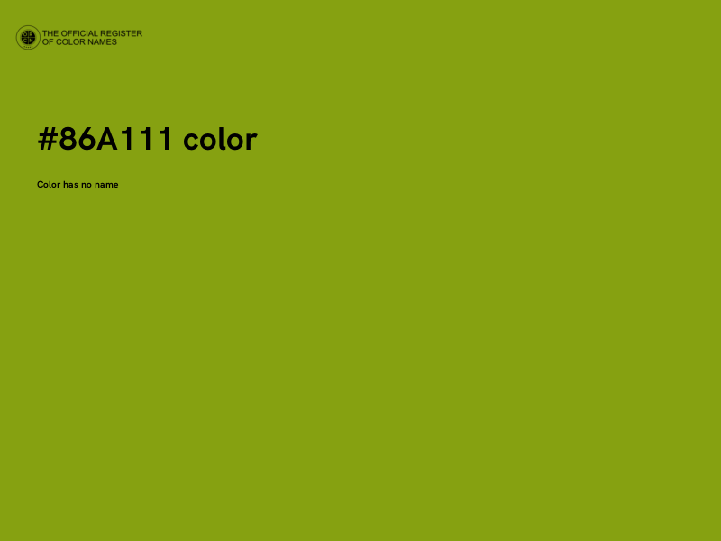 #86A111 color image