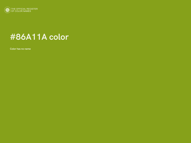 #86A11A color image