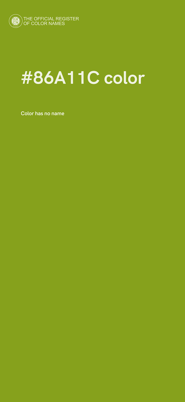 #86A11C color image