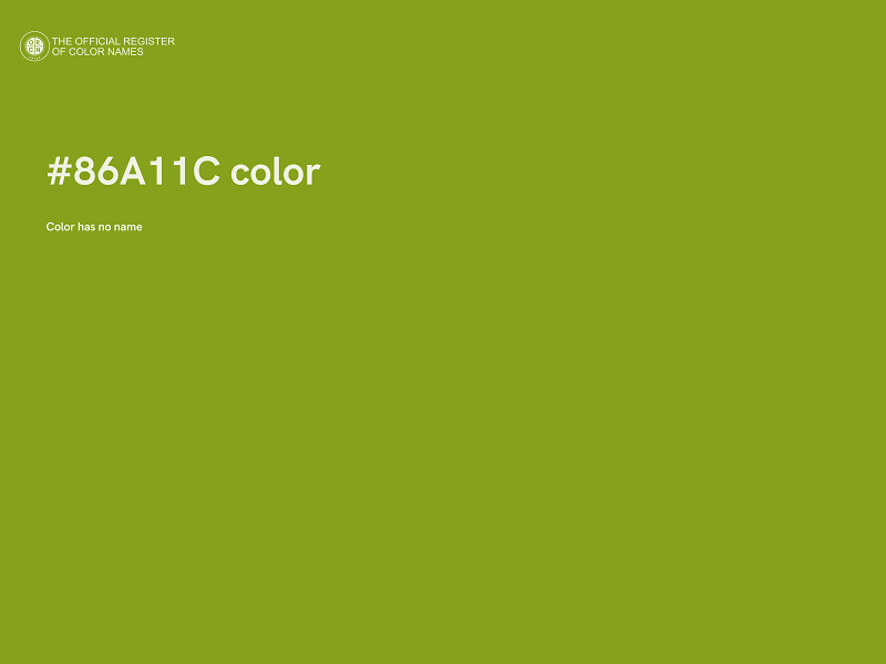 #86A11C color image