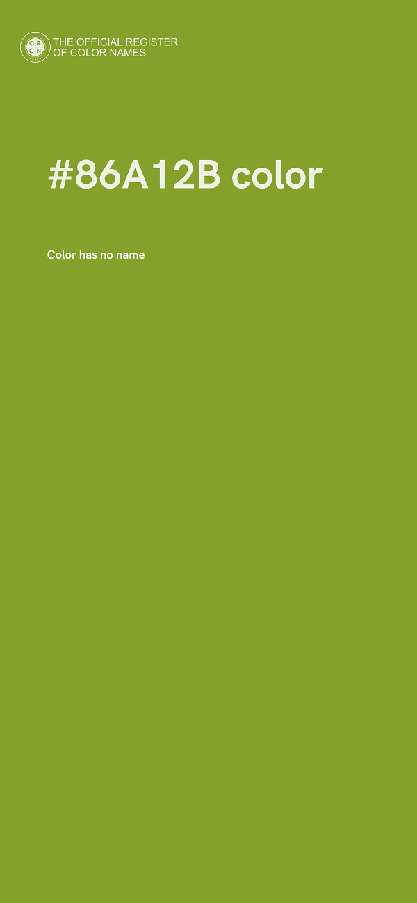 #86A12B color image
