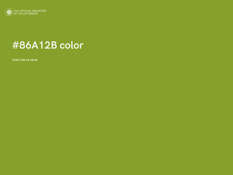 #86A12B color image