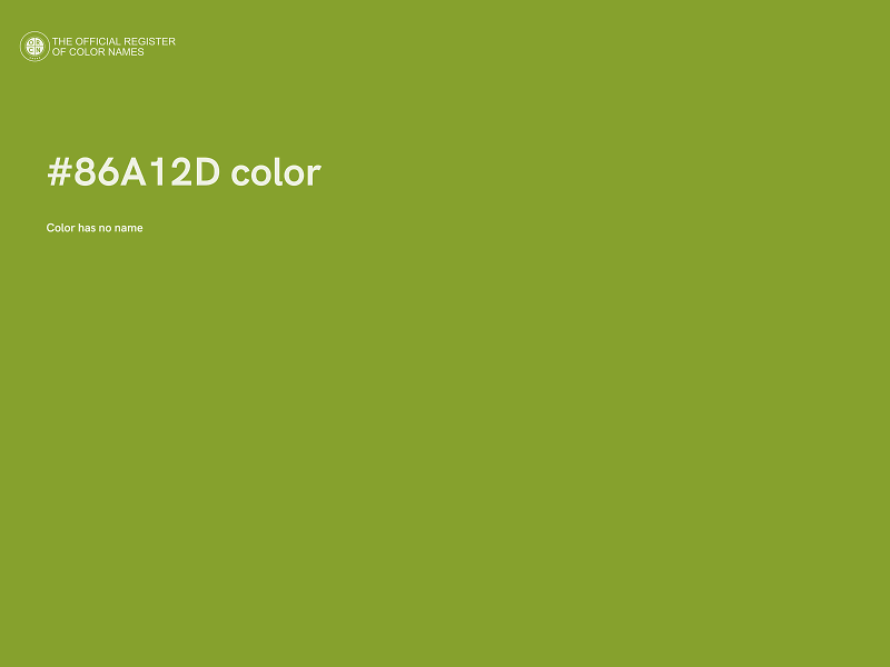 #86A12D color image