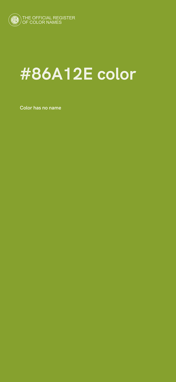 #86A12E color image