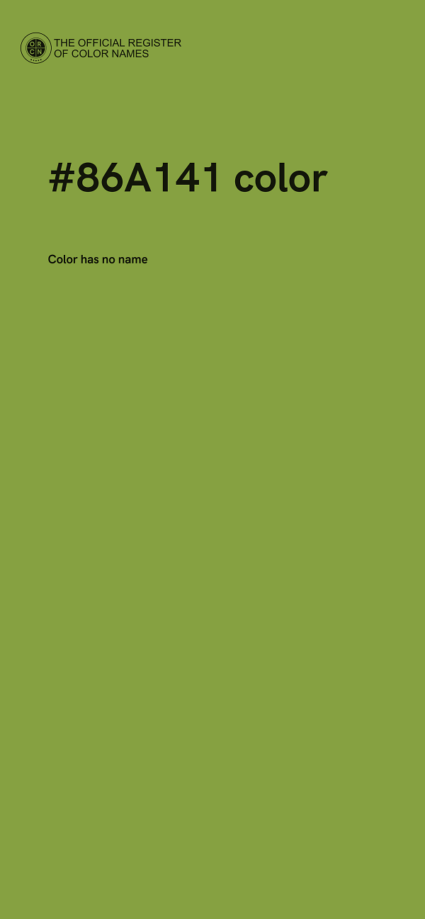 #86A141 color image