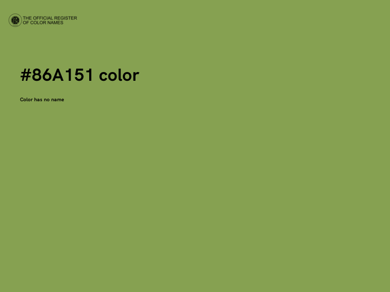 #86A151 color image