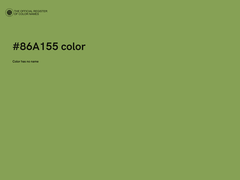 #86A155 color image