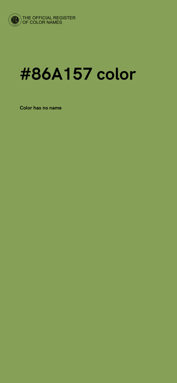 #86A157 color image