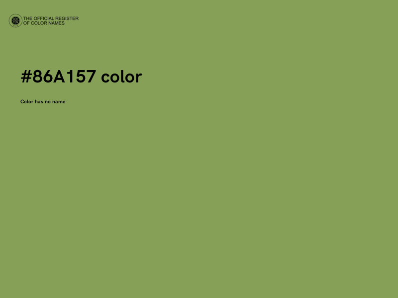 #86A157 color image