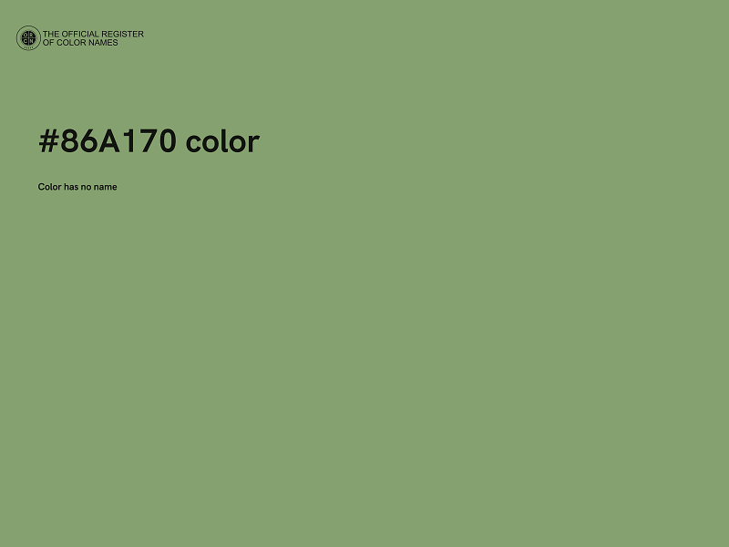 #86A170 color image