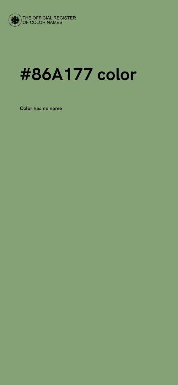 #86A177 color image
