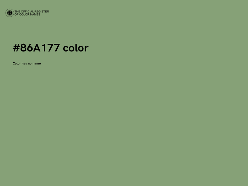 #86A177 color image