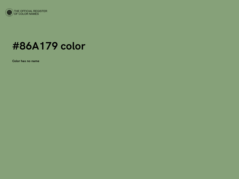 #86A179 color image