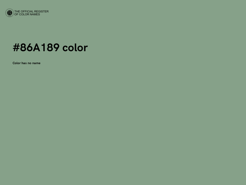 #86A189 color image