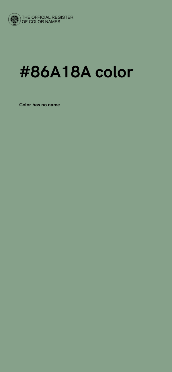 #86A18A color image