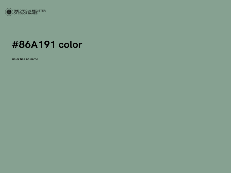 #86A191 color image