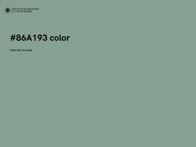 #86A193 color image