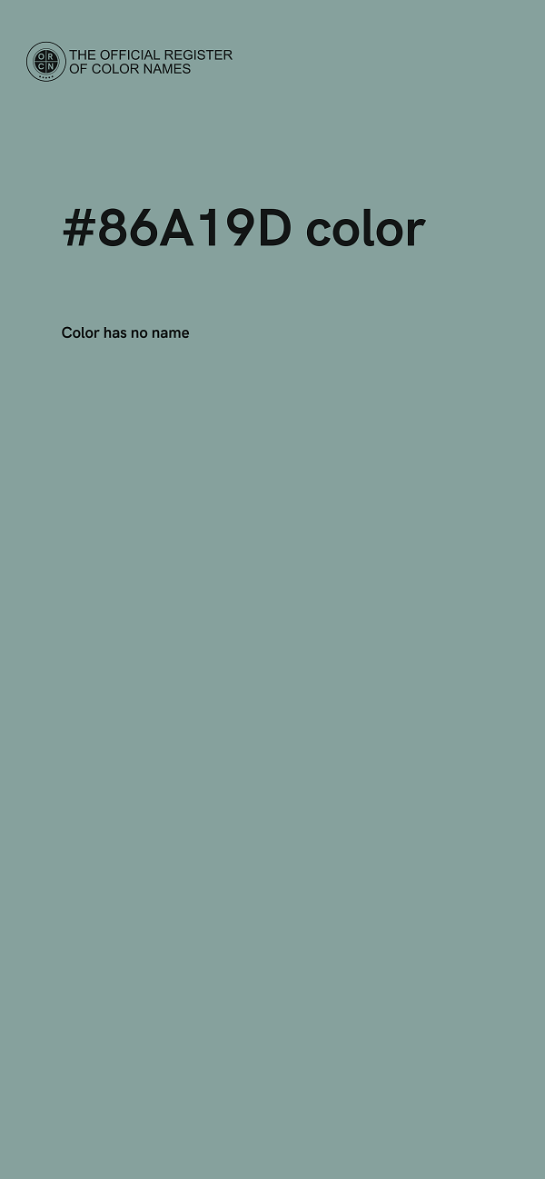 #86A19D color image