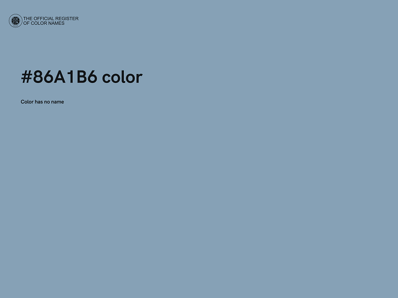 #86A1B6 color image